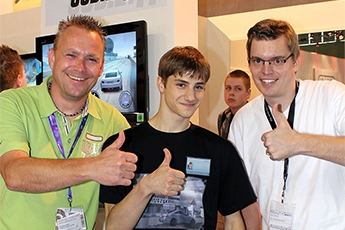 Gruppenfoto auf der gamescom 2011